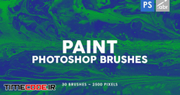 دانلود 30 براش قلم نقاشی فتوشاپ Paint Texture Photoshop Brushes