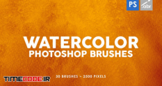 30 watercolor texture photoshop brushes vol 1 35009 17 08 691
