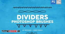 دانلود 45 براش خط فتوشاپ Dividers Photoshop Brushes Vol. 2