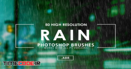 دانلود 50 براش باران فتوشاپ Rain Photoshop Brushes