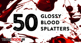 دانلود 50 براش خون فتوشاپ Glossy Blood Splatters