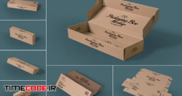 دانلود موکاپ جعبه مقوایی مستطیل  Rectangular Packaging Box Mockups