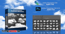 دانلود 32 براش ابر فتوشاپ Clouds Brushes Photoshop Add-Ons