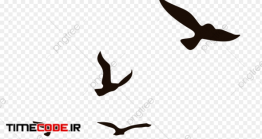 دانلود تصویر PNG دسته کبوترها در حال پرواز  Aerial Fly Little Bird Silhouette