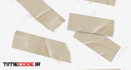 دانلود عکس PNG تکه چسب Beige Distressed Grainy Fold Paper Texture Patch Tape
