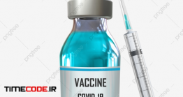 دانلود کلیپ آرت واکسن کرونا  Concept Coronavirus Vaccine Covid 19 Bottle