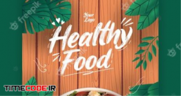 دانلود  فایل لایه باز استوری تبلیغاتی اینستاگرام : رستوران Healthy Food Menu Promotion Instagram Stories Template