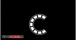دانلود طرح لوگو شرکت فیلم سازی Initial Letter C With Filmstripes For Movie Production Logo