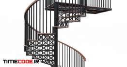 دانلود مدل سه بعدی پله Stairs: Winding