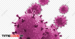 دانلود تصویر PNG ویروس کرونا Pink 3d Corona Virus Element