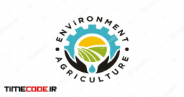 دانلود فایل لایه باز  لوگو با طرح چرخ دنده Badge For Agriculture Company Logo Design