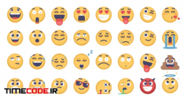 دانلود 32 آیکون ایموجی Emoji And Emoticons Pack