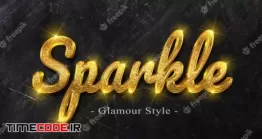 دانلود استایل آماده متن طلایی برای فتوشاپ 3d Gold Sparkle Text Style Effect