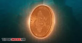 دانلود فوتیج سکه بیت کوین Bitcoin Digital Cryptocurrency Background