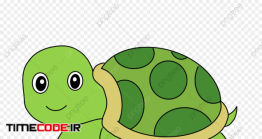 دانلود کلیپ آرت لاک پشت  Hand Drawn Cartoon Tortoise Clipart