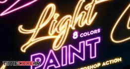 دانلود اکشن براش نئون فتوشاپ Light Painting – Photoshop Action
