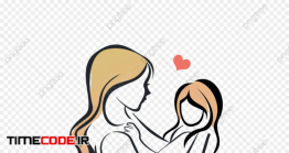 دانلود وکتور مادر و کودک Mother Jane Pen Vector Illustration