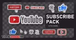دانلود فوتیج آلفا دکمه سابسکرایب Paper YouTube Subscribe Pack