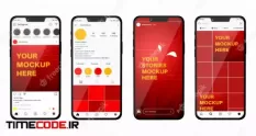 smartphone mockup with social media feed stories 9080953 53 29 399