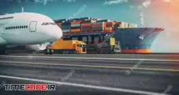 دانلود عکس هواپیما و کشتی باربری Transportation And Logistics