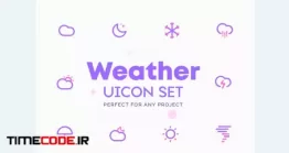 دانلود آیکون آب و هوا UX و UI Kits : UICON Weather Icons