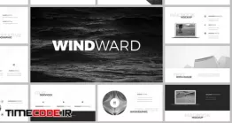 دانلود قالب پاورپوینت سیاه و سفید WindWard Presentation Template