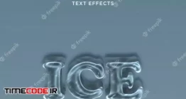 دانلود استایل متن یخی برای فتوشاپ 3d Ice Text Effect