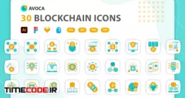 دانلود آیکون ارز دیجیتال  Avoca – Blockchain Icons