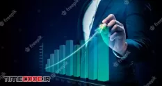 businessman drawing increases graph virtual screen 5053879 55 23 540