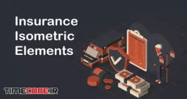دانلود پروژه آماده افتر افکت : المان ایزومتریک بیمه Insurance Isometric Elements