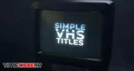 دانلود پروژه آماده پریمیر : لوگو موشن تلویزیون قدیمی Simple VHS Titles & Logo