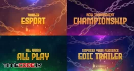 دانلود پروژه آماده افتر افکت : تریلر بازی ورزشی ESports Trailer