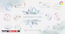 دانلود پروژه آماده پریمیر : تایتل کلیپ عروسی با فریم گل Floral Watercolour Wedding Titles Pack