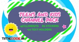 دانلود پروژه آماده افتر افکت : پکیج تلویزیونی کانال کودک Kids And Teens Youtube And Broadcast Package