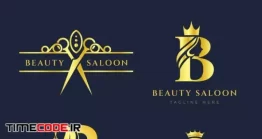 دانلود لوگو آماده سالن زیبایی Luxury Hair Salon Logo Collection