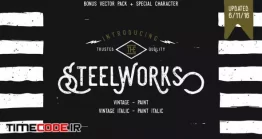 دانلود فونت انگلیسی قدیمی Steelworks+Bonus
