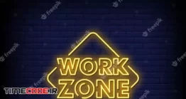 دانلود استایل متن نئون ایلستریتور Work Zone Neon Signs Style Text