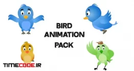 دانلود مجموعه انیمیشن آلفا پرواز پرنده 2D Bird Pack