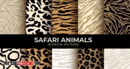 دانلود تکسچر پوست پلنگ Animal Fur Print Seamless Patterns