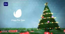دانلود پروژه آماده افتر افکت : لوگو موشن درخت کریسمس Christmas Logo Reveal