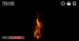 دانلود فوتیج آلفا شعله آتش Fire Loop