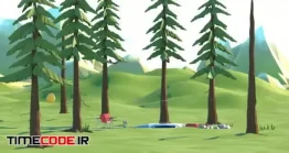 دانلود انیمیشن کمپ در جنگل Forest Outdoor Campsite Transformation