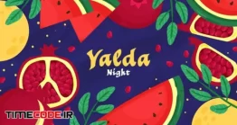 دانلود وکتور تبریک شب یلدا Hand Drawn Happy Yalda Background