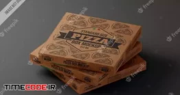 دانلود موکاپ جعبه پیتزا Pizza Box Cardboard Mockup