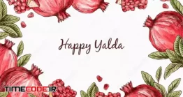 دانلود بک گراند شب یلدا Realistic Yalda Background With Greeting