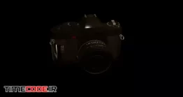 دانلود فوتیج دوربین عکاسی Spinning Black Camera Digital