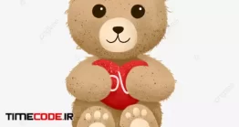 دانلود کلیپ آرت خرس کوچولو Texture Style Teddy Bear Hand Drawn