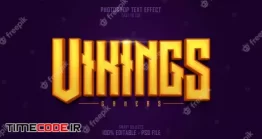 دانلود استایل آماده متن فتوشاپ Vikings Gamers 3d Text Style Effect Template