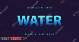دانلود افکت آب برای متن Water Text Effect, Editable Text