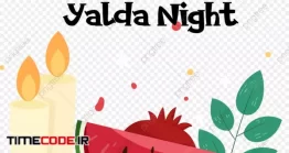دانلود بنر لایه باز شب یلدا مبارک Yalda Night Holiday Decoration Pattern